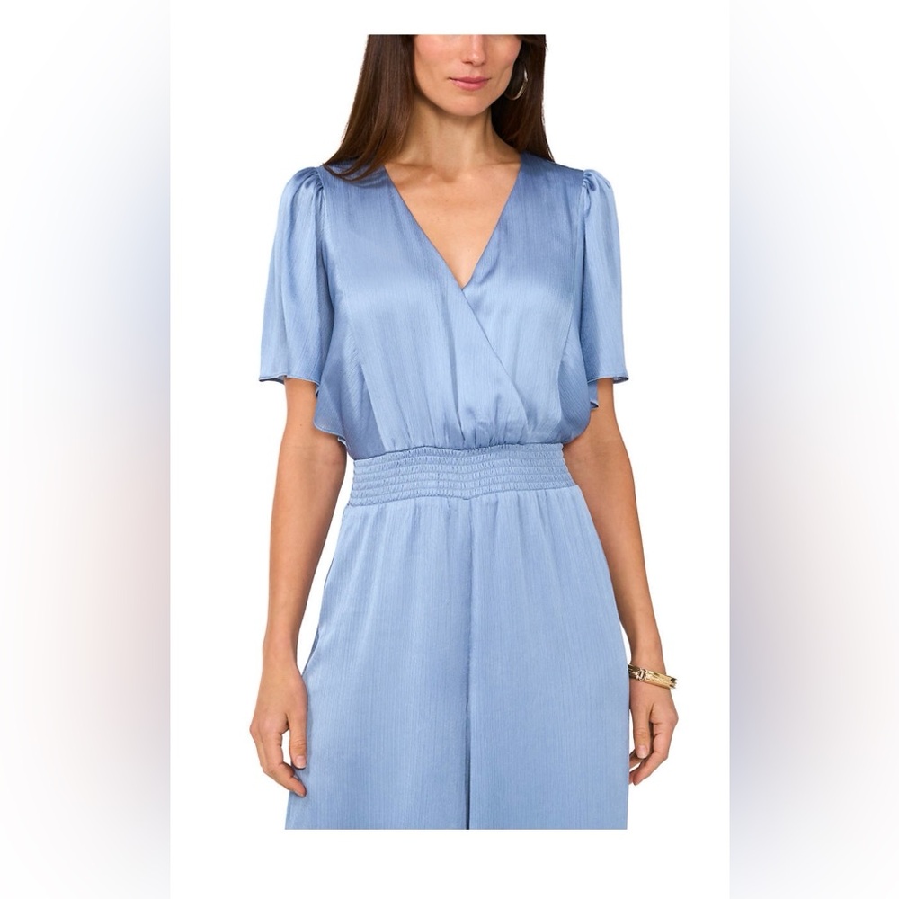 Vince Camuto Blue Flutter Sleeve Jumpsuit | NWT